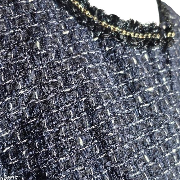 Karl Lagerfeld Paris New With Tags Black Tweed Jacket Size Small - Picture 5 of 14
